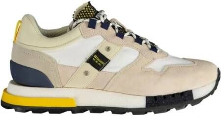 Blauer Casual Stijl Witte Polyester Sneakers