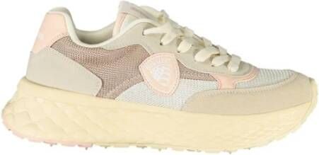 Blauer Chique Atletische Sneakers met Roze Details