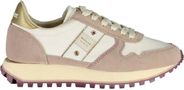 Blauer Chique Sneakers met Gedurfde Details