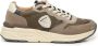 Blauer Contrastmateriaal Sneakers Bruin Beige - Thumbnail 2