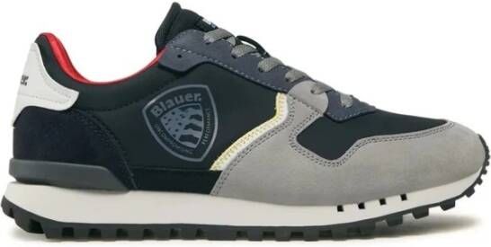 Blauer Navy Rood Sneakers Stijlvol Casual Heren Multicolor Heren