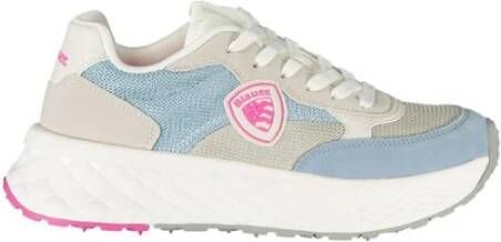 Blauer Dynamische Street Style Sneakers met Verwijderbare Binnenzool