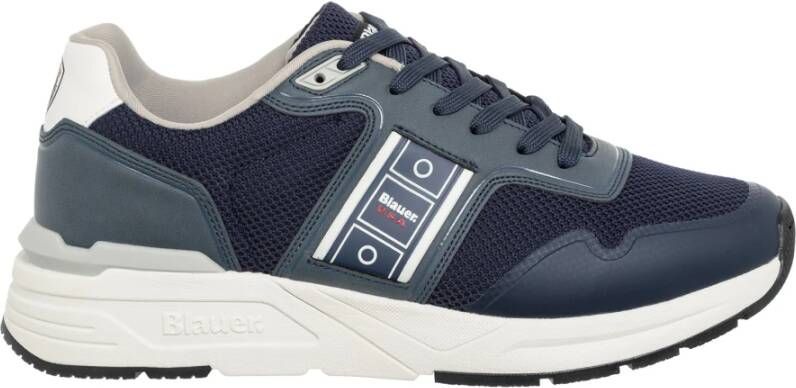 Blauer Effen Vetersluiting Ray Sneakers