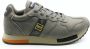 Blauer Grijze Herenschoenen met Logo Patch en Rubberen Zool Grijs Heren - Thumbnail 1