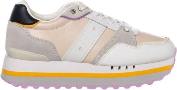 Blauer Fantasy Peach Leren High-Top Sneakers Multicolor Dames