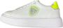 Blauer Sportieve witte vetersneakers met contrastdetails White Dames - Thumbnail 15