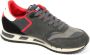 Blauer Grijze Leren Stoffen Schoenen - Thumbnail 1