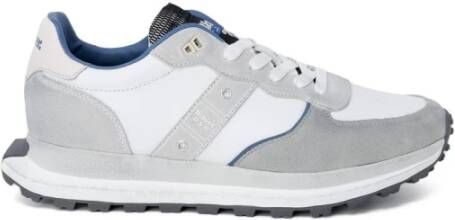 Blauer Grijze Suède Veterschoenen voor Mannen
