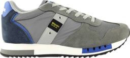 Blauer Elegante grijze sportsneakers met contrasterende accenten Multicolor Heren