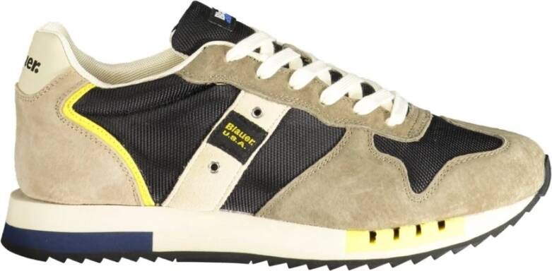 Blauer Groene Polyester Sneaker met Veters Contrastdetails Applicatie Logo Groene Polyester Sneaker met Veters Contrastdetails Applicatie Logo Groene Polyester Sneaker met Veters Contrastdetails Applicatie Logo - Foto 2