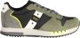 Blauer Groene Herensportschoenen Veters Contrastdetails Print Logo Green Heren - Thumbnail 1