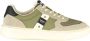 Blauer Groene Leren Heren Sneaker - Thumbnail 1