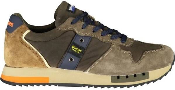 Blauer Heren Sneaker in Suède Tessuto Militairbruin Brown Heren