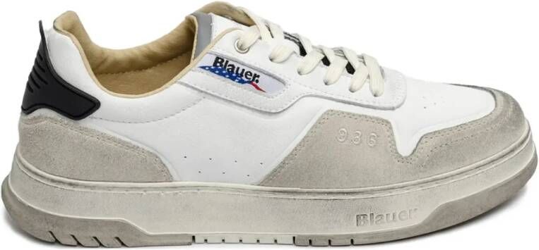 Blauer Harper Herensneakers met Zwarte Details White Heren