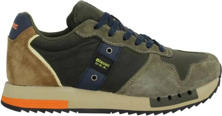Blauer Blauwe Designer Sneakers met Contrasterende Accenten Multicolor Heren - Foto 2
