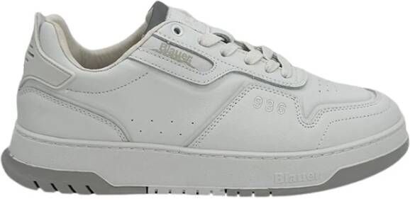 Blauer Heren Sneaker van Leer in Wit White Heren