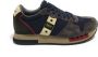 Blauer Heren Suede Sneaker Queens in Donkerbruin Navyblauw Brown Heren - Thumbnail 1