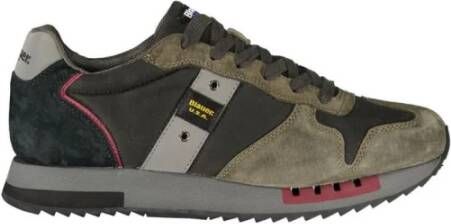 Blauer Klassieke leren sneaker met premium afwerking
