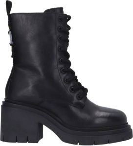 Blauer Lace-up Boots Zwart Dames