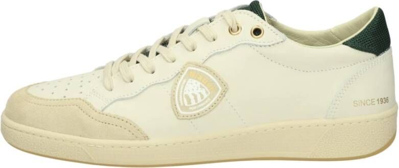 Blauer Lage sneakers van leer