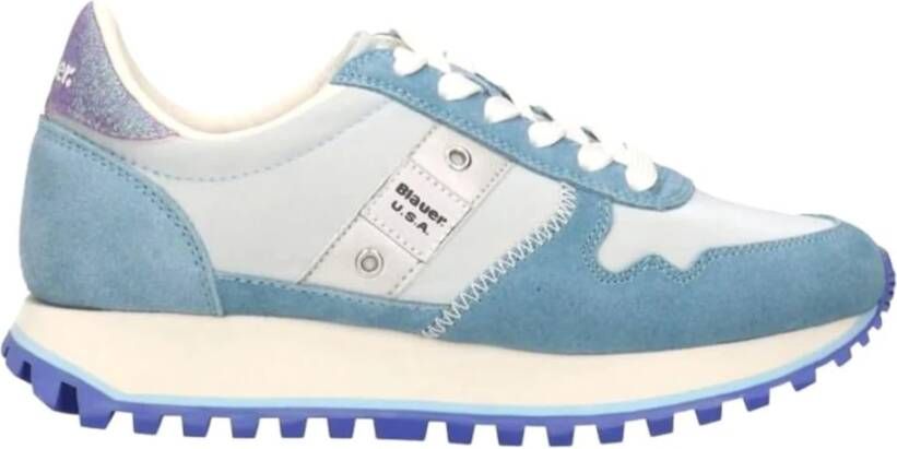 Blauer Lichtblauwe Platte Schoenen Blue Dames