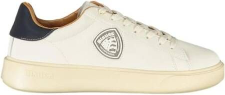 Blauer Luxe Leren Sneaker