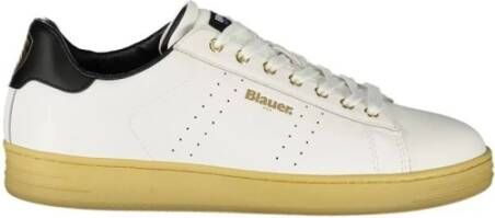 Blauer Luxe Leren Sneakers