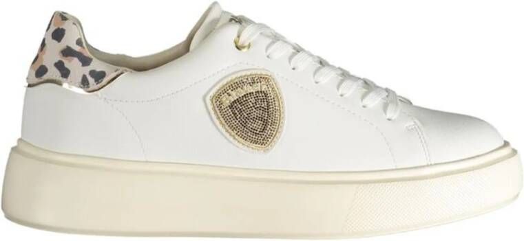 Blauer Luxe Polyester Sneaker White Dames