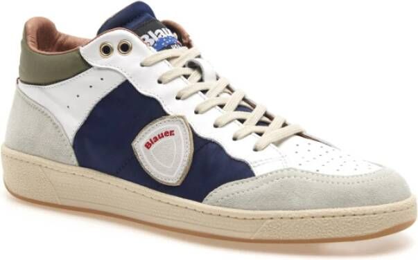 Blauer Militaire Mid-Top Sneakers White Heren