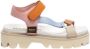 Blauer Moderne Oversized Platte Sandalen Orange Dames - Thumbnail 1