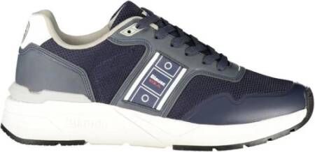 Blauer Moderne Sneaker met Contrasterende Stijl