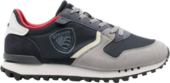 Blauer Navy Rood Sneakers Stijlvol Casual Heren Multicolor Heren