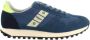 Blauer Nylon Suede Hardloopschoenen Multicolor Heren - Thumbnail 1