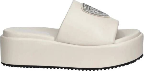 Blauer Opal03 Dames Ivory Platform Sandalen