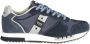 Blauer Sportieve Vetersneakers met Contrastdetails Multicolor Heren - Thumbnail 12