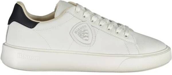 Blauer Witte Polyethyleen Heren Sneaker