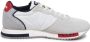 Blauer Witte Polyester Sneaker met Sportieve Details Multicolor Heren - Thumbnail 2