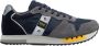 Blauer Marineblauw Grijs Leren Sneakers Gray Heren - Thumbnail 1