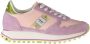 Blauer Roze Polyester Sneaker met Contrastdetails Pink Heren - Thumbnail 1