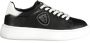 Blauer Zwarte Polyester Sneaker met Contrastdetails Black - Thumbnail 2
