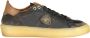 Blauer Zwarte Leren Heren Sneaker - Thumbnail 1