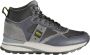 Blauer Blauw Leren Heren High-Top Sneakers - Thumbnail 3