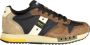 Blauer Bruine Polyester Sneaker met Contrastdetails - Thumbnail 1