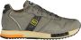 Blauer Grijze Herenschoenen met Logo Patch en Rubberen Zool Grijs Heren - Thumbnail 3