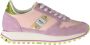 Blauer Roze Polyester Sneaker met Contrastdetails Pink Heren - Thumbnail 9