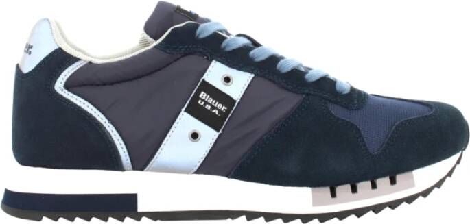 Blauer Elegante Comfortabele Herensneakers Blauw Heren