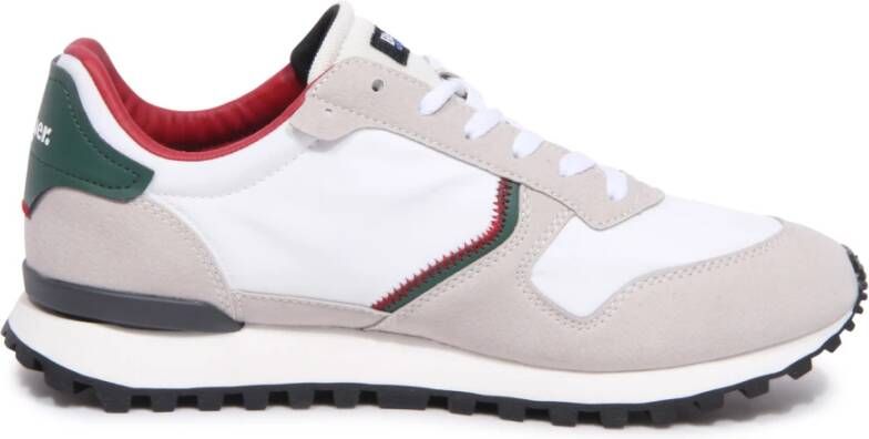 Blauer Sneakers Wit Heren