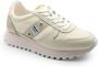 Blauer Sportieve Beige Vetersneakers met Contrastdetails Beige Dames - Thumbnail 6