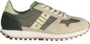 Blauer Beige Polyester Sneaker Beige Heren