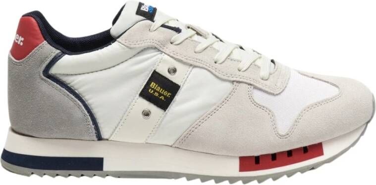 Blauer Blauwe Sportsneakers met Contrasterende Details Blue Heren